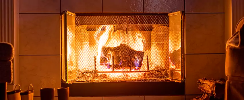 Mendota Hearth Landscape Fireplace Installation in Wheaton, Illinois
